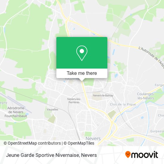 Mapa Jeune Garde Sportive Nivernaise