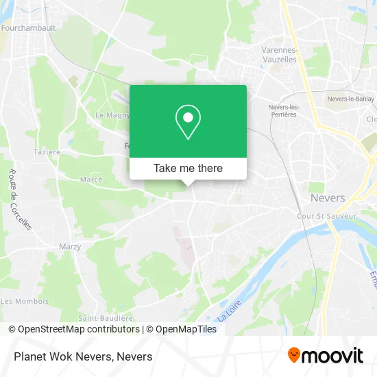 Planet Wok Nevers map