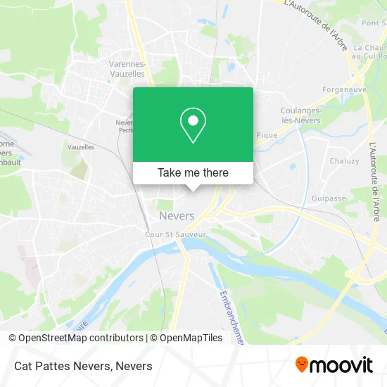 Cat Pattes Nevers map