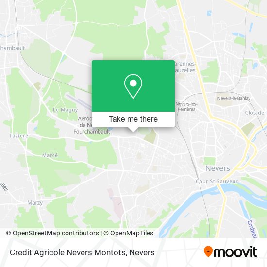 Crédit Agricole Nevers Montots map