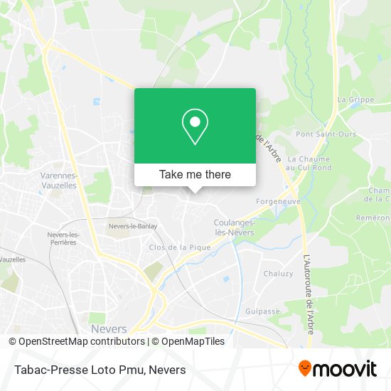 Tabac-Presse Loto Pmu map