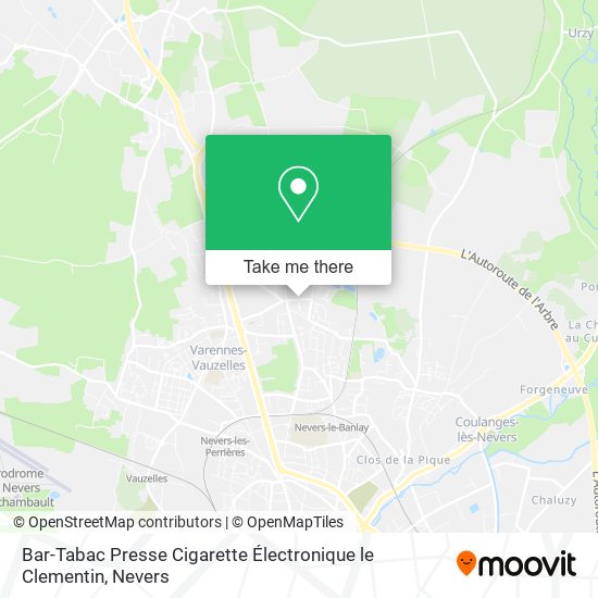 Bar-Tabac Presse Cigarette Électronique le Clementin map