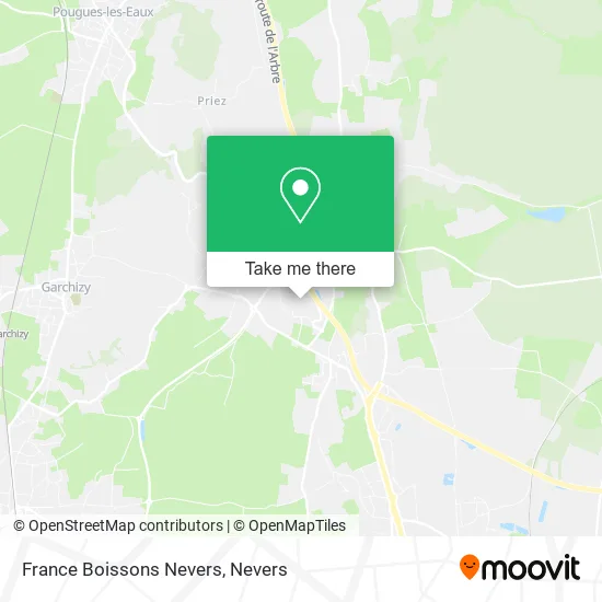 France Boissons Nevers map