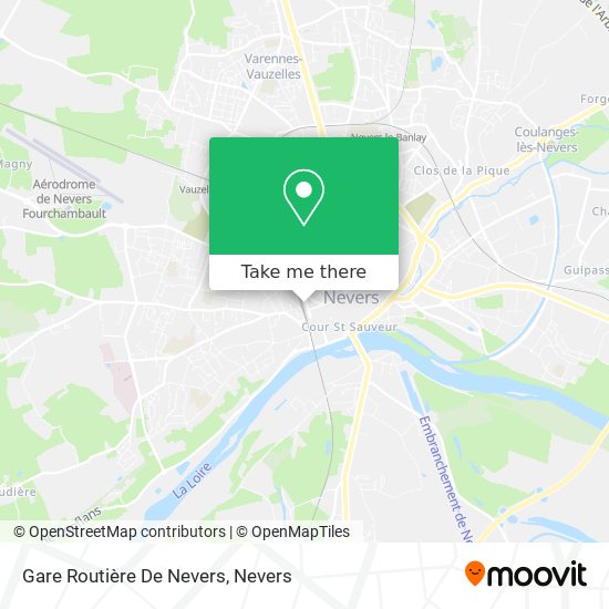Mapa Gare Routière De Nevers