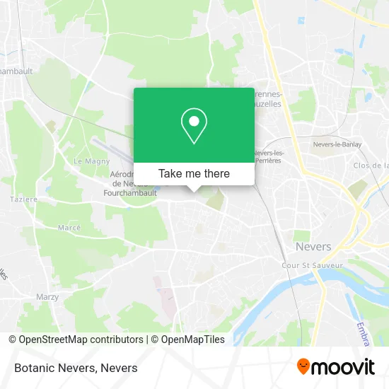 Botanic Nevers map