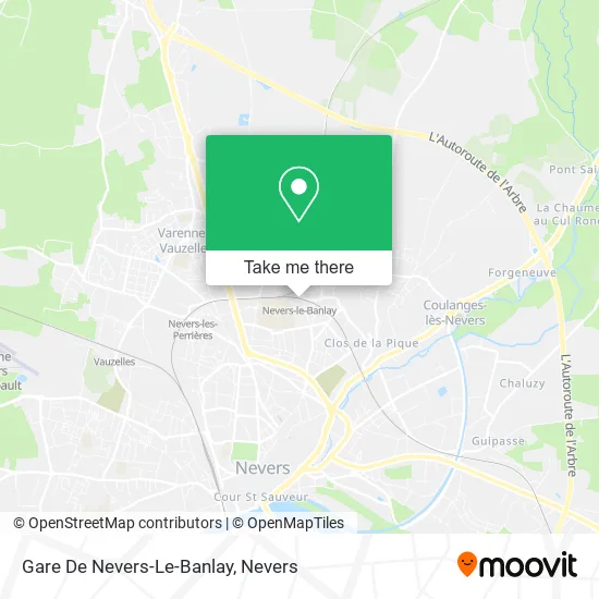 Gare De Nevers-Le-Banlay map