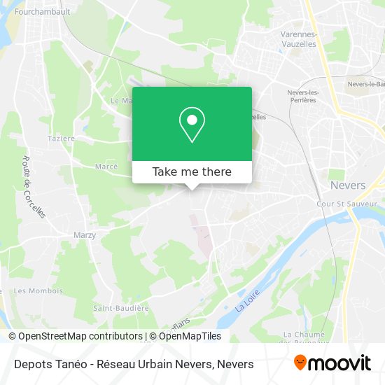 Depots Tanéo - Réseau Urbain Nevers map