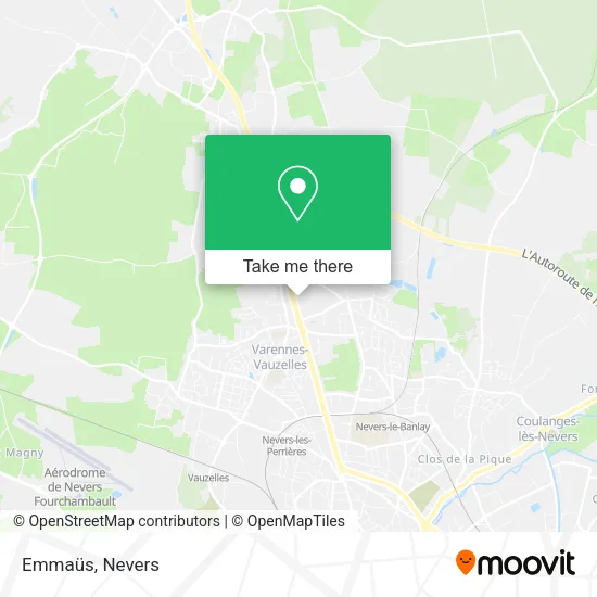 Emmaüs map