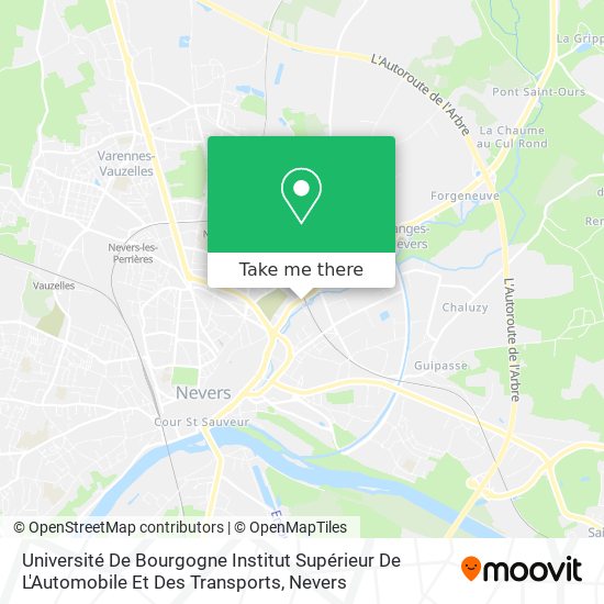 Mapa Université De Bourgogne Institut Supérieur De L'Automobile Et Des Transports