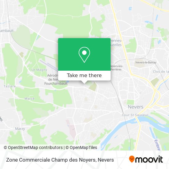 Mapa Zone Commerciale Champ des Noyers
