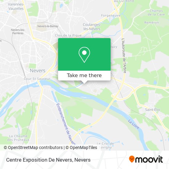 Mapa Centre Exposition De Nevers