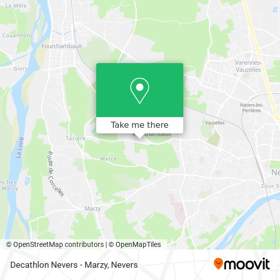 Mapa Decathlon Nevers - Marzy
