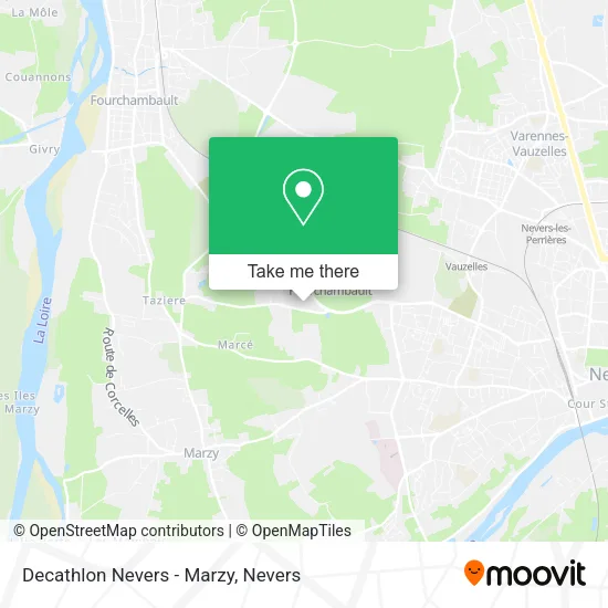 Decathlon Nevers - Marzy map