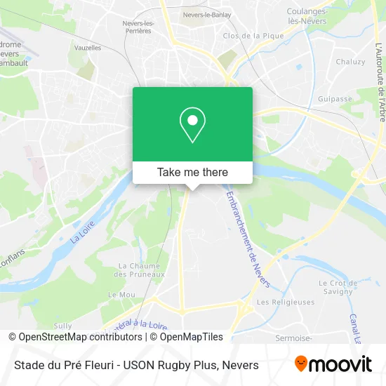 Stade du Pré Fleuri - USON Rugby Plus map