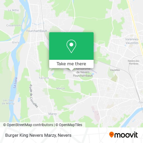 Mapa Burger King Nevers Marzy