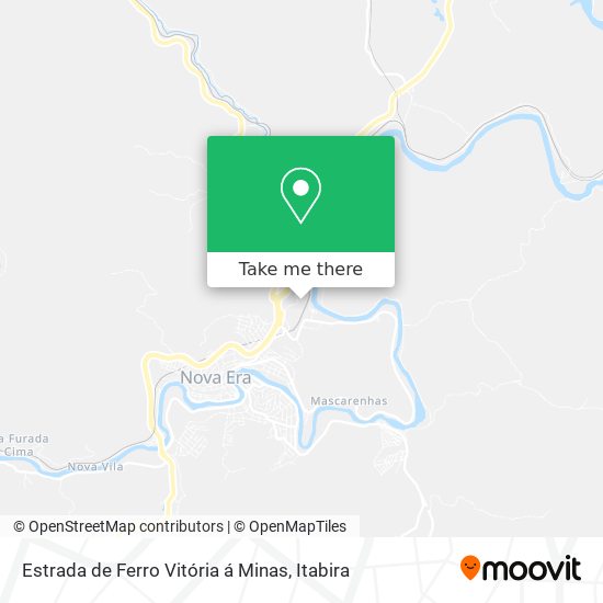 Estrada de Ferro Vitória á Minas map