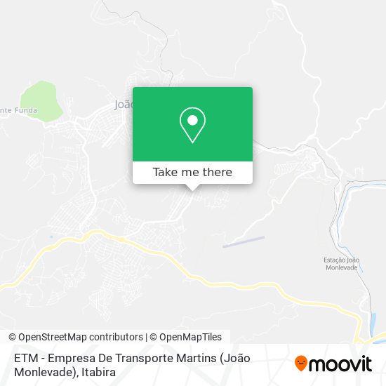 Mapa ETM - Empresa De Transporte Martins (João Monlevade)