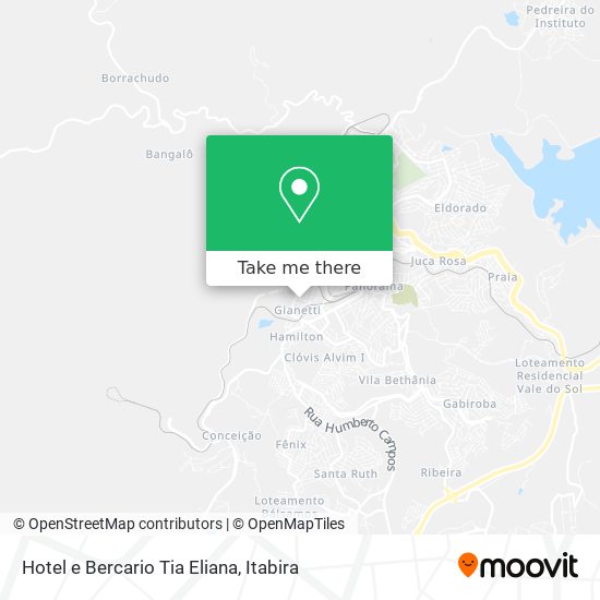 Hotel e Bercario Tia Eliana map