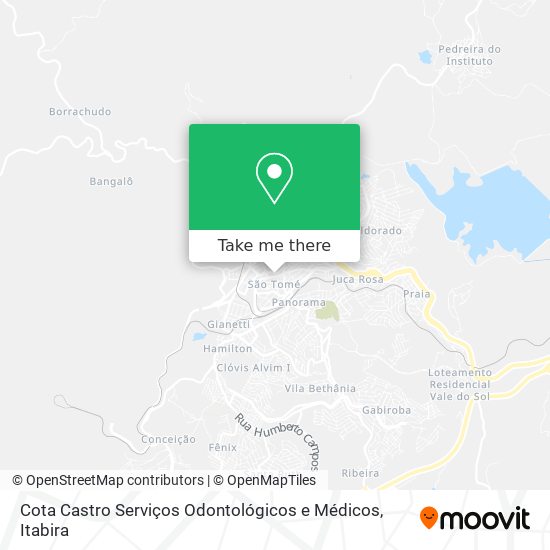 Mapa Cota Castro Serviços Odontológicos e Médicos