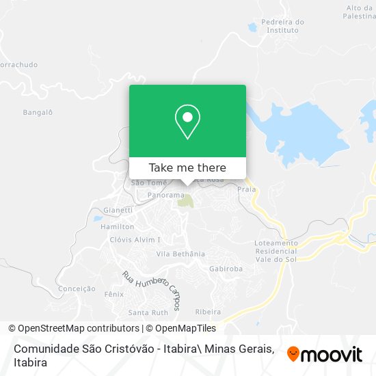 Comunidade São Cristóvão - Itabira\ Minas Gerais map