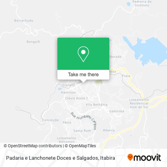 Padaria e Lanchonete Doces e Salgados map