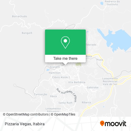 Mapa Pizzaria Vegas