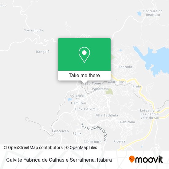 Mapa Galvite Fabrica de Calhas e Serralheria