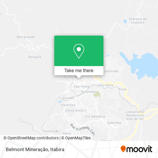 Belmont Mineração map
