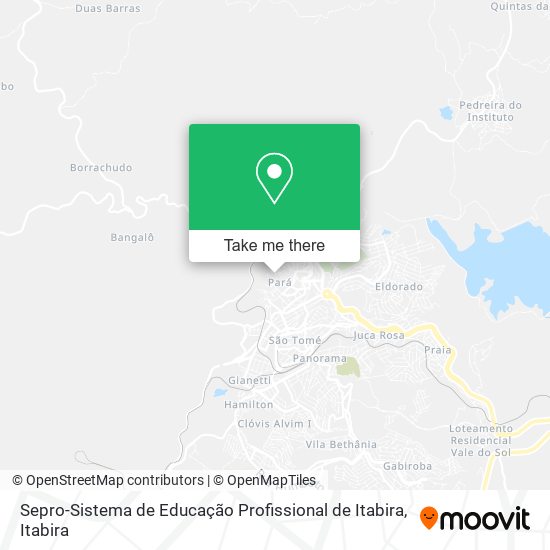 Mapa Sepro-Sistema de Educação Profissional de Itabira