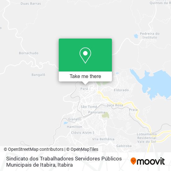 Mapa Sindicato dos Trabalhadores Servidores Públicos Municipais de Itabira