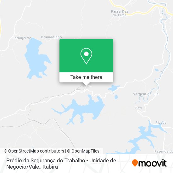 Prédio da Segurança do Trabalho - Unidade de Negocio / Vale. map