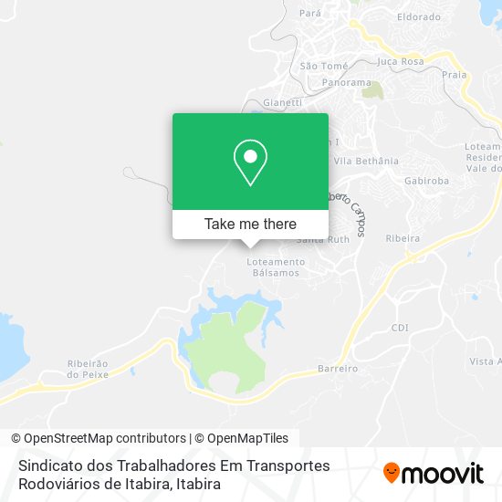 Mapa Sindicato dos Trabalhadores Em Transportes Rodoviários de Itabira