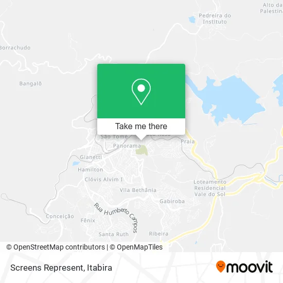 Screens Represent map