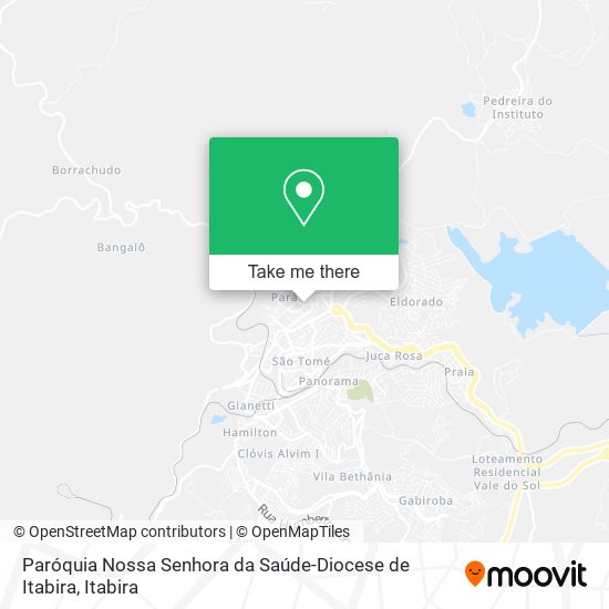 Mapa Paróquia Nossa Senhora da Saúde-Diocese de Itabira