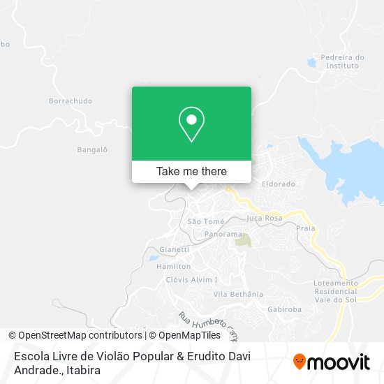 Mapa Escola Livre de Violão Popular & Erudito Davi Andrade.