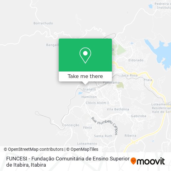 FUNCESI - Fundação Comunitária de Ensino Superior de Itabira map