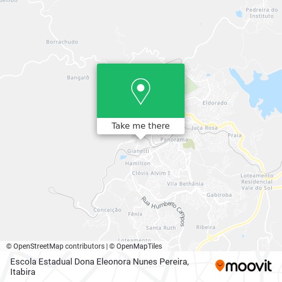 Mapa Escola Estadual Dona Eleonora Nunes Pereira