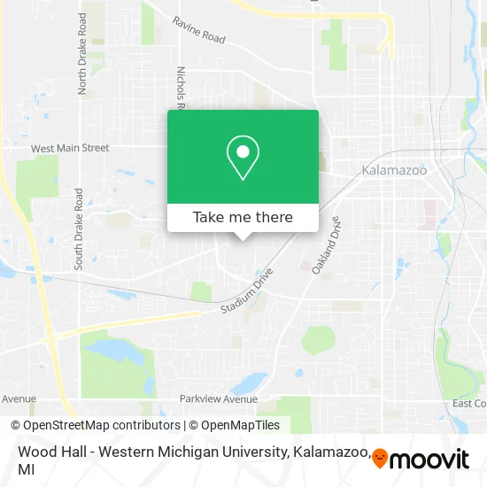 Wood Hall - Western Michigan University map