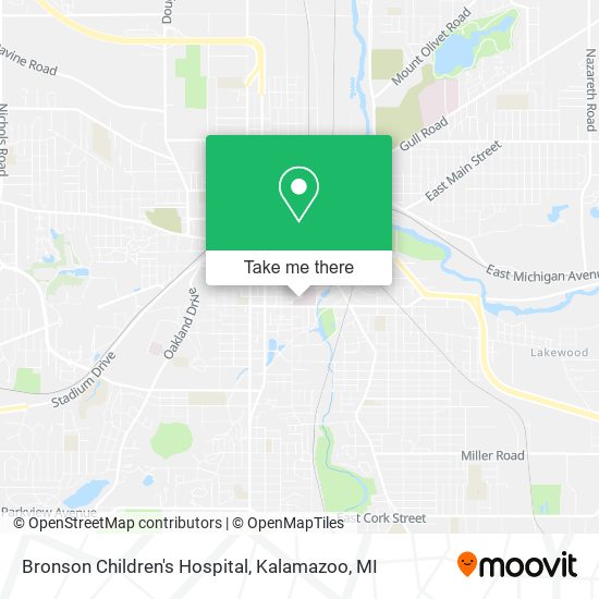 Bronson Children's Hospital map