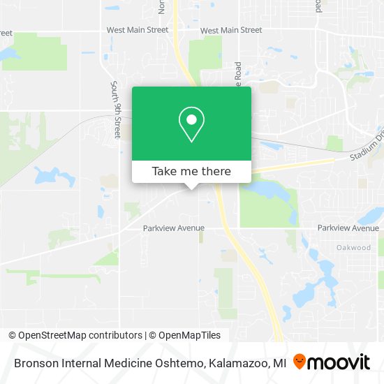 Mapa de Bronson Internal Medicine Oshtemo