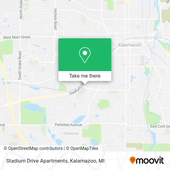 Stadium Drive Apartments map