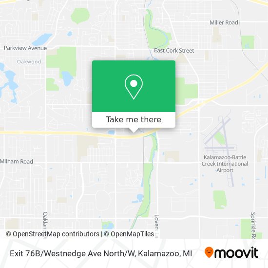 Mapa de Exit 76B/Westnedge Ave North/W