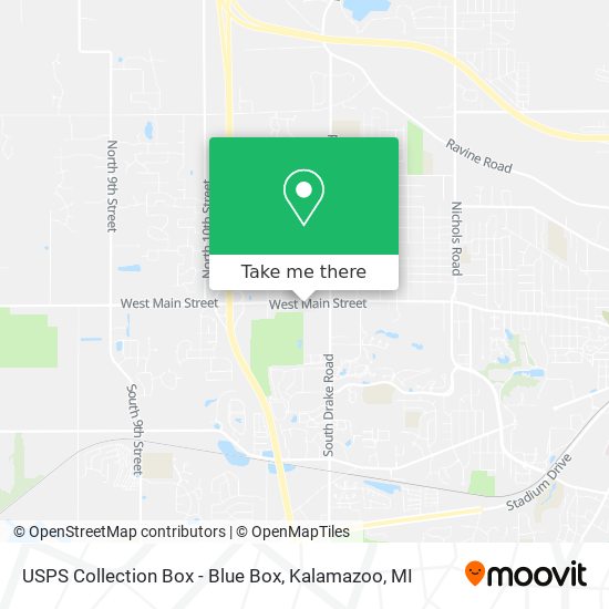 Mapa de USPS Collection Box - Blue Box