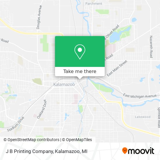 J B Printing Company map