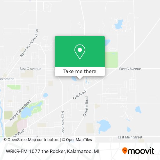 Mapa de WRKR-FM 1077 the Rocker