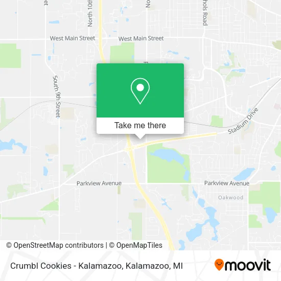 Mapa de Crumbl Cookies - Kalamazoo