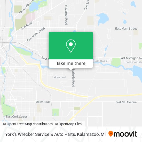 York's Wrecker Service & Auto Parts map