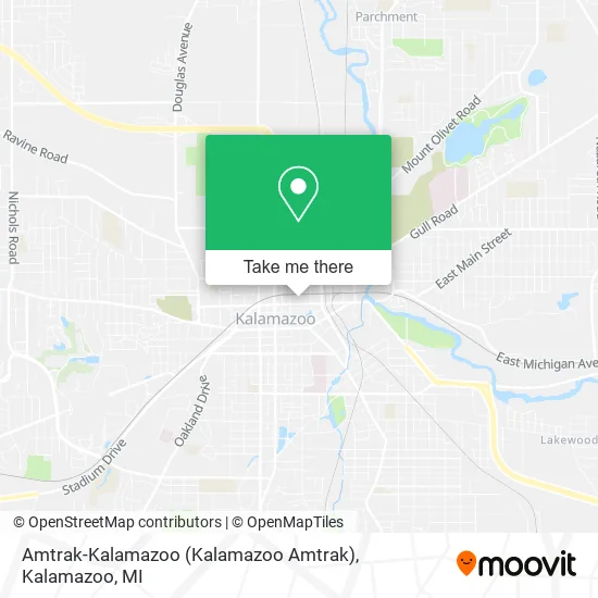 Mapa de Amtrak-Kalamazoo