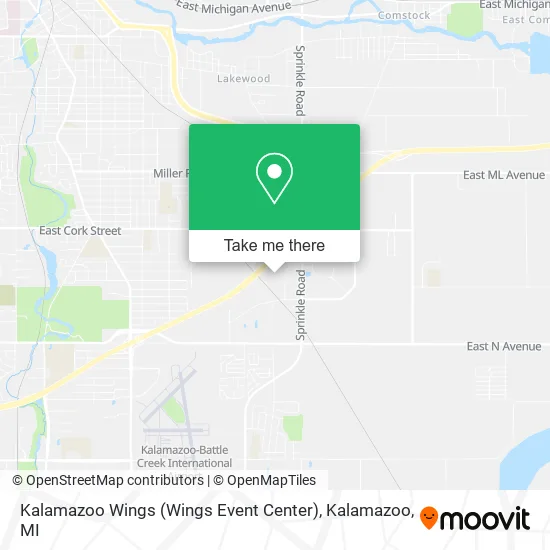 Mapa de Kalamazoo Wings (Wings Event Center)