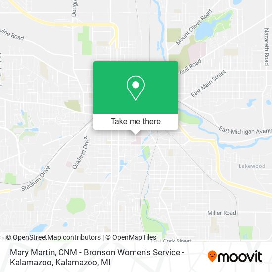 Mary Martin, CNM - Bronson Women's Service - Kalamazoo map